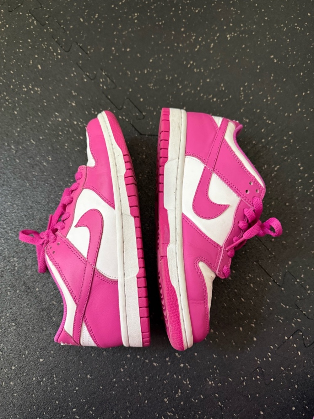 Nike Kids Pink and White Low-Top Sneakers